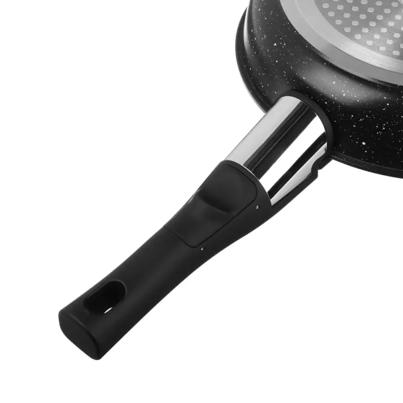 Сковорода SATOSHI Анси, Набор посуды 3пр, 20, 24 см.+съем. ручка, антиприг. покрытие мрамор, индукция