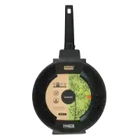 Сковорода SATOSHI Уран, d26см, литая, антипригарное покрытие Мрамор, индукция, съемная ручка