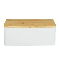 Хлебница SATOSHI Хлебница, 5х13,5см, с бамбуковой крышкой 33x17, жесть
