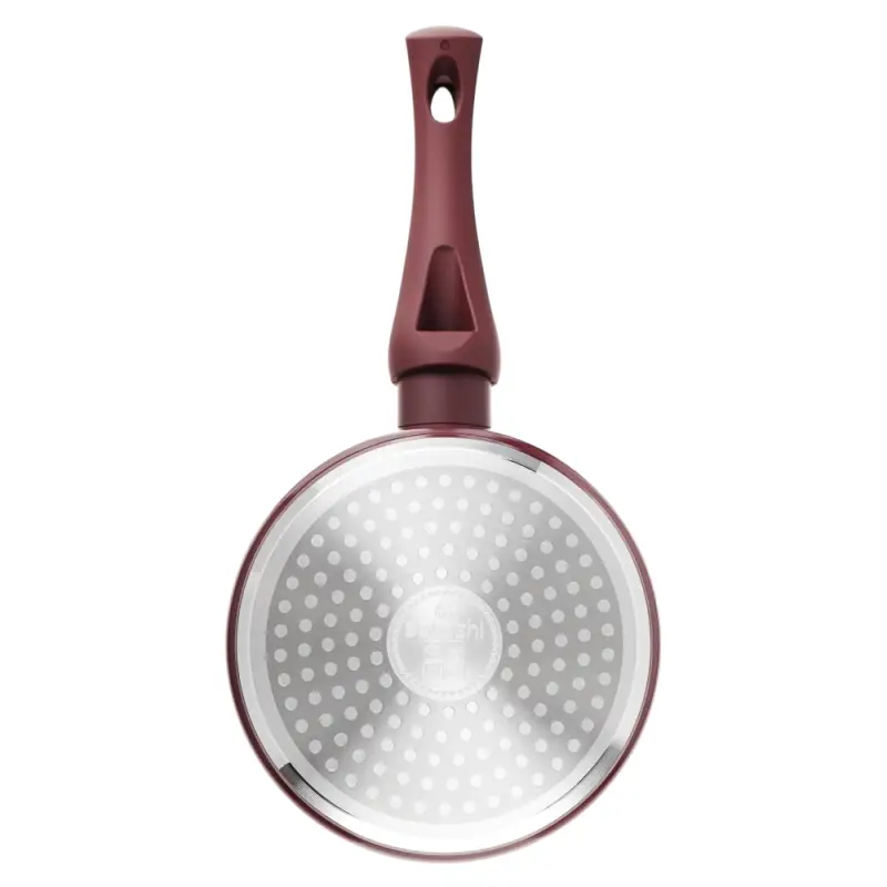 Ковш SATOSHI Ла, 1,3л, d16х8,5см, Мери литой, с крышкой, антипригарное покрытие мрамор, индукция