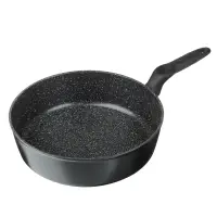 Сковорода SATOSHI Стоун, d28см, литая глубокая, антипригарное покрытие Мрамор, индукция