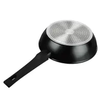 Сковорода SATOSHI Оникс, d24см, глубокая литая, антипригарное покрытие "мрамор", съемная ручка, индукция