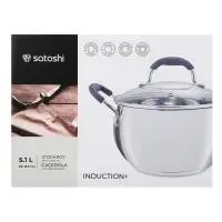 Кастрюля SATOSHI Альба, 5,1 л, 22х12,5см, со стеклянной. крышкой, индукция