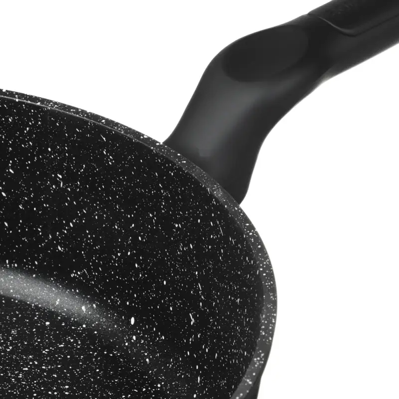 Сковорода SATOSHI Стоун, d28см, литая глубокая, антипригарное покрытие Мрамор, индукция