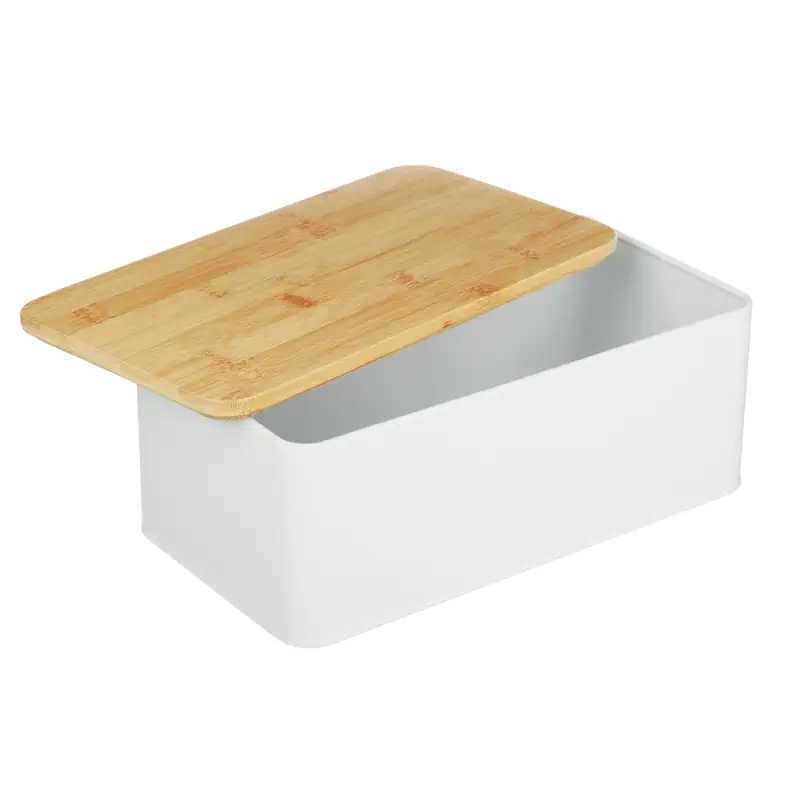 Хлебница SATOSHI Хлебница, 5х13,5см, с бамбуковой крышкой 33x17, жесть