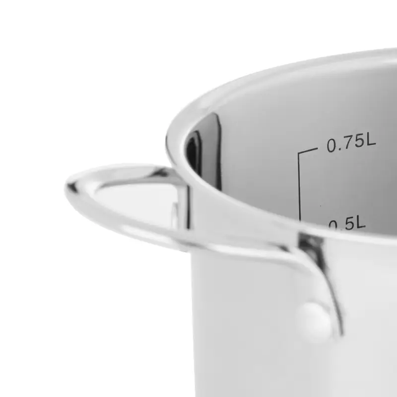 Кастрюля SATOSHI Мини, 1,0 л, 12х9,0см. со стеклянной крышкой, индукция