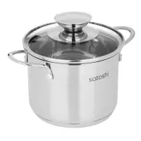 Кастрюля SATOSHI Мини, 1,0 л, 12х9,0см. со стеклянной крышкой, индукция