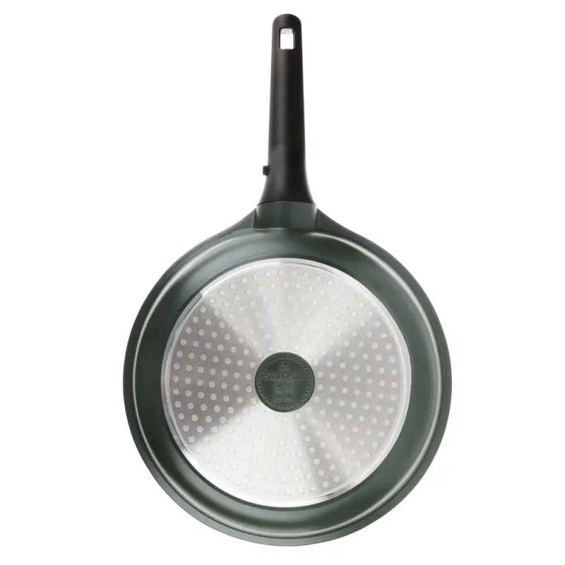 Сковорода SATOSHI Уран, d28см, литая, антипригарное покрытие Мрамор, индукция, съемная ручка