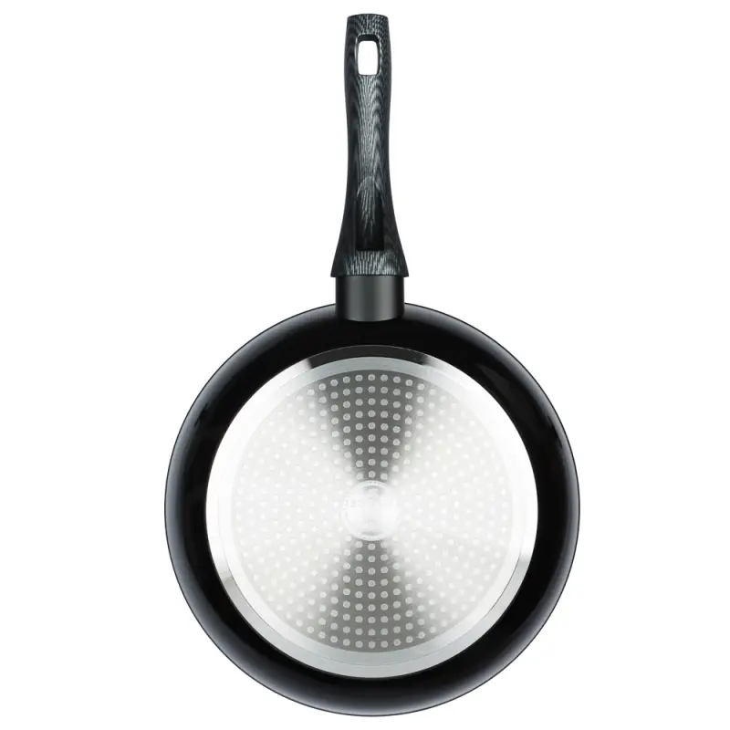 Сковорода SATOSHI Карбон, d26см, литая, антипригарное покрытие Мрамор, индукция