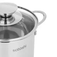 Кастрюля SATOSHI Мини, 1,0 л, 12х9,0см. со стеклянной крышкой, индукция