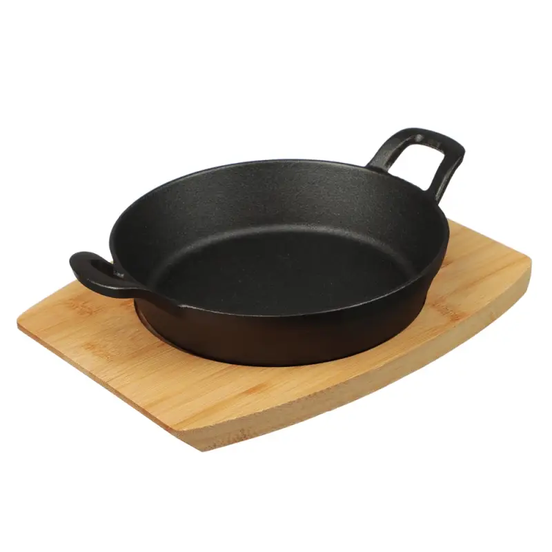 Сковорода SATOSHI Сковорода, мини на из бамбука чугун, круглая, 18см, индукция