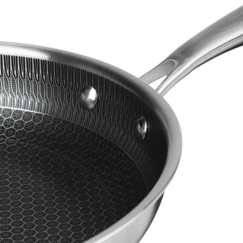 Сковорода SATOSHI Савона, 26х5,0см, Triply 3-х слойная, нержавеющая сталь 18/10, антипригарное покрытие. "соты", индукция