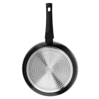 Сковорода SATOSHI Оникс, d26см, глубокая литая, антипригарное покрытие "мрамор", съемная ручка, индукция