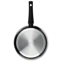 Сковорода SATOSHI Оникс, d24см, глубокая литая, антипригарное покрытие "мрамор", съемная ручка, индукция