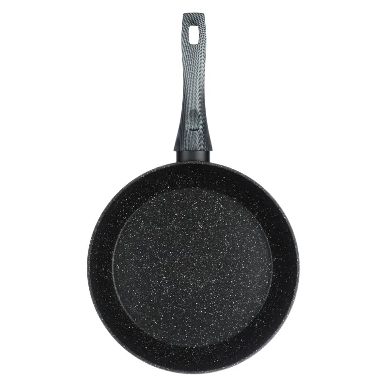 Сковорода SATOSHI Карбон, d26см, литая, антипригарное покрытие Мрамор, индукция