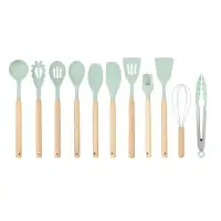 Набор SATOSHI Аллон, кухонных принадлежностей 12пр., зеленый, силикон