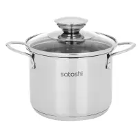 Кастрюля SATOSHI Мини, 1,0 л, 12х9,0см. со стеклянной крышкой, индукция