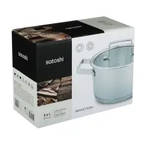 Кастрюля SATOSHI Шато, 3,4л, 20х11,5см. со стеклянной. крышкой, индукция