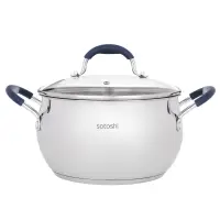 Кастрюля SATOSHI Альба, 5,1 л, 22х12,5см, со стеклянной. крышкой, индукция
