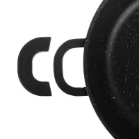 Кастрюля SATOSHI Лион, 4,2л, с крышкой d24*11, 5см, антипригарное покрытие. Мрамор, силиконовые протекторы ручек, индукция