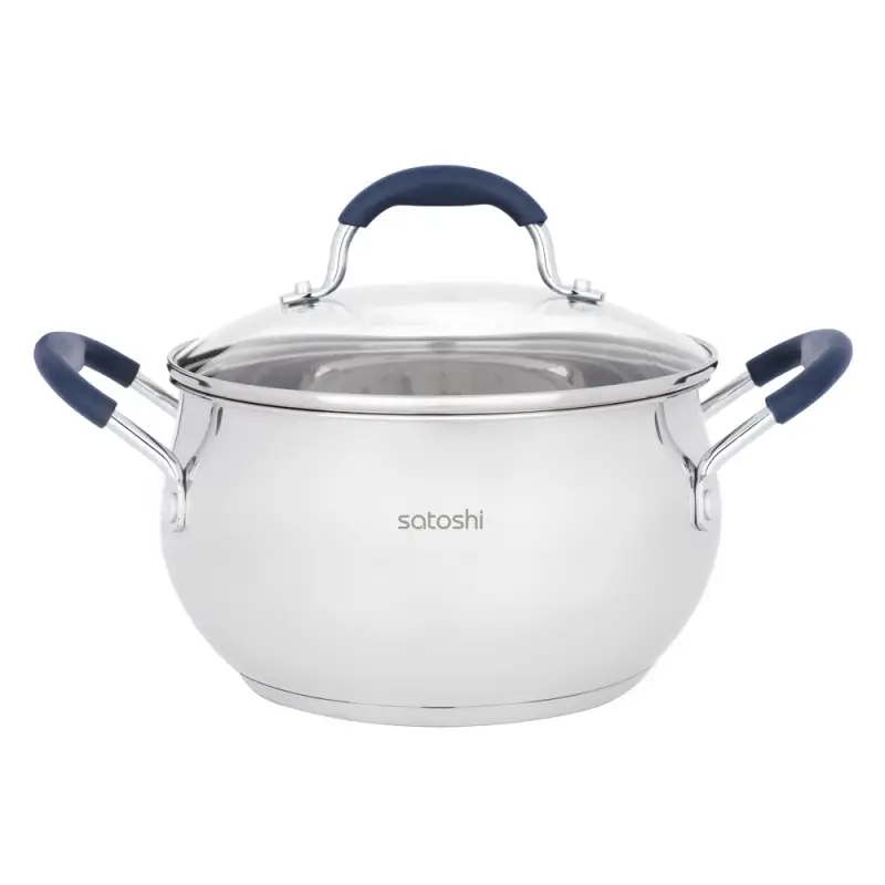 Кастрюля SATOSHI Альба, 3,9 л, 20х11,5см. со стеклянной крышкой, индукция