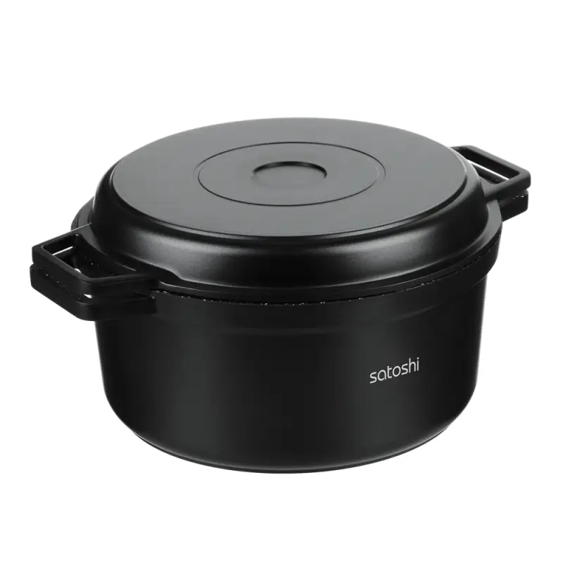Казан SATOSHI Cheget 4,5 л - литой, с крышкой-сковородой, антипригарное покрытие, для всех плит, индукция