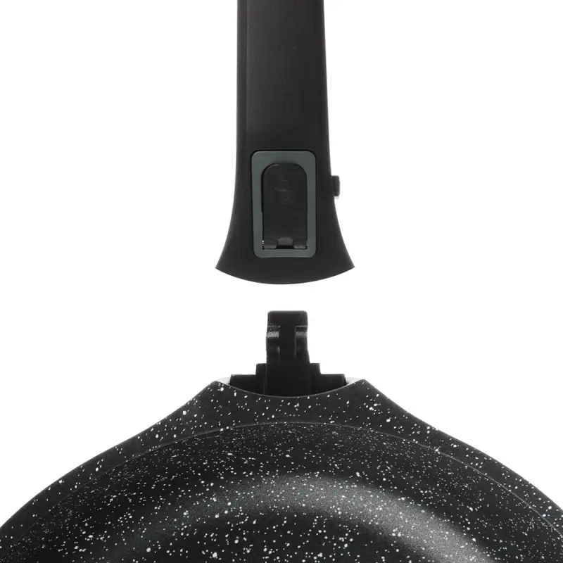 Сковорода SATOSHI Уран, d28см, литая, антипригарное покрытие Мрамор, индукция, съемная ручка