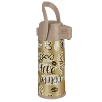 Термос SATOSHI Термос, 1,9 л, с пневмонасосом "Мокко", стеклянная колба