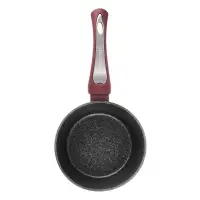 Ковш SATOSHI Ла, 1,3л, d16х8,5см, Мери литой, с крышкой, антипригарное покрытие мрамор, индукция