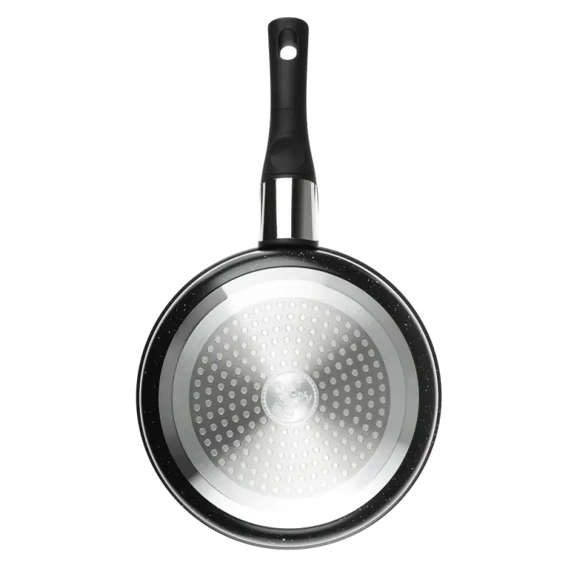 Сковорода SATOSHI Анси, Набор посуды 3пр, 20, 24 см.+съем. ручка, антиприг. покрытие мрамор, индукция