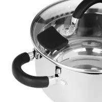 Кастрюля SATOSHI Арбон, 2,5л, 18х10,5см, со стеклянной. крышкой, индукция