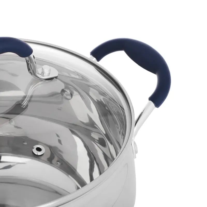 Кастрюля SATOSHI Альба, 5,1 л, 22х12,5см, со стеклянной. крышкой, индукция