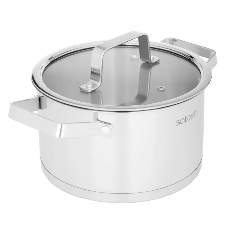 Кастрюля SATOSHI Шато, 3,4л, 20х11,5см. со стеклянной. крышкой, индукция