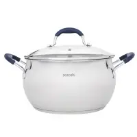 Кастрюля SATOSHI Альба, 6,5 л, 24х13,5см, со стеклянной. крышкой, индукция