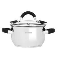 Кастрюля SATOSHI Арбон, 1,8л, 16х9,5см, со стеклянной. крышкой, индукция