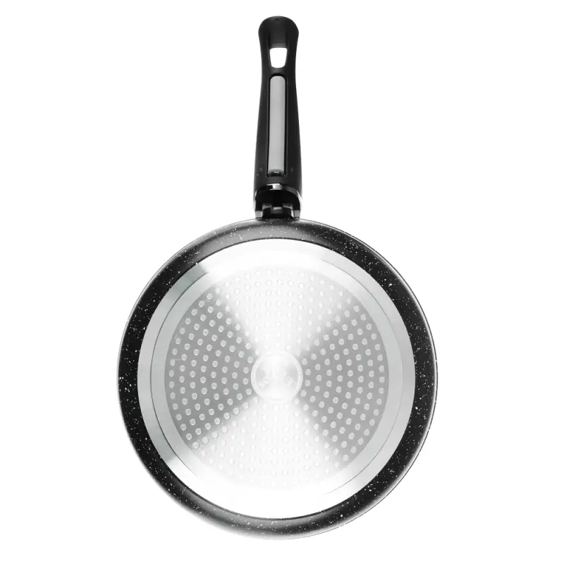 Набор посуды SATOSHI Nera, 4 предмета: ковш 1,3 л, сковороды 20 и 24 см, съёмная ручка, мраморное антипригарное покрытие, для индукции