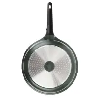 Сковорода SATOSHI Уран, d28см, литая, антипригарное покрытие Мрамор, индукция, съемная ручка