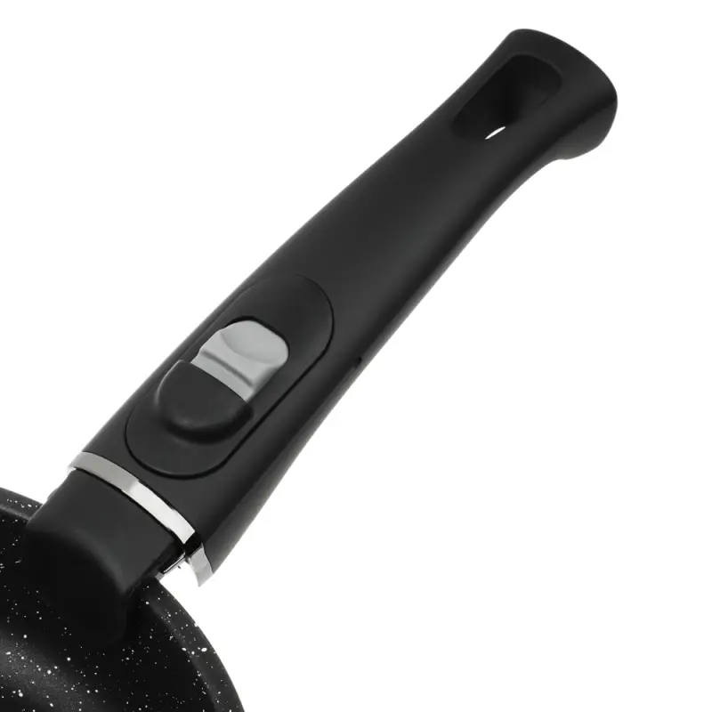 Набор посуды SATOSHI Nera, 4 предмета: ковш 1,3 л, сковороды 20 и 24 см, съёмная ручка, мраморное антипригарное покрытие, для индукции