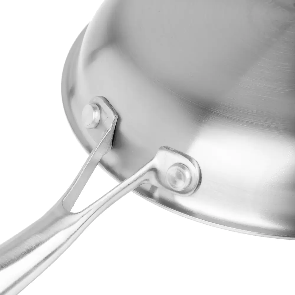 Сковорода SATOSHI Савона, 20х4,0см, Triply 3-х слойная, нержавеющая сталь 18/10, антипригарное покрытие. "соты", индукция