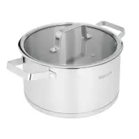 Кастрюля SATOSHI Шато, 5,9л, 24х13,5см, со стеклянной крышкой, индукция