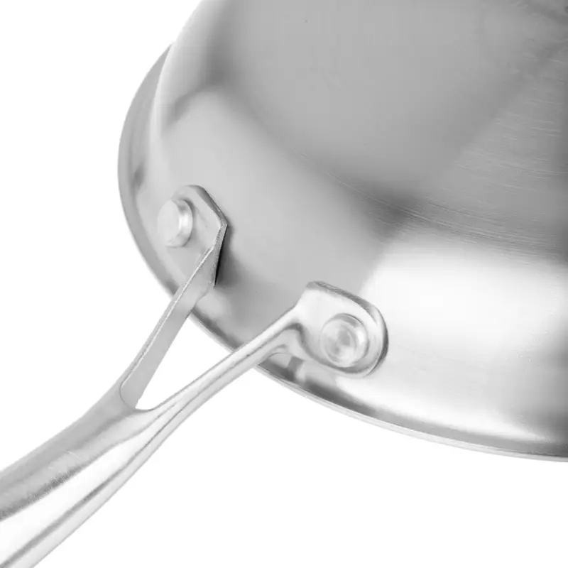 Сковорода SATOSHI Савона, 20х4,0см, Triply 3-х слойная, нержавеющая сталь 18/10, антипригарное покрытие. "соты", индукция