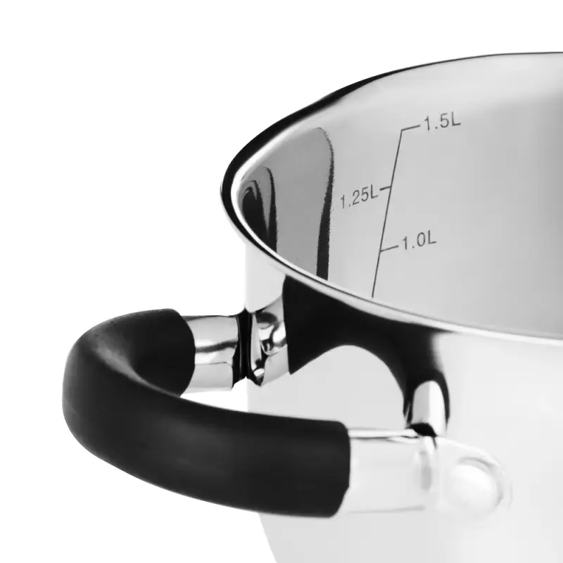 Кастрюля SATOSHI Арбон, 1,8л, 16х9,5см, со стеклянной. крышкой, индукция