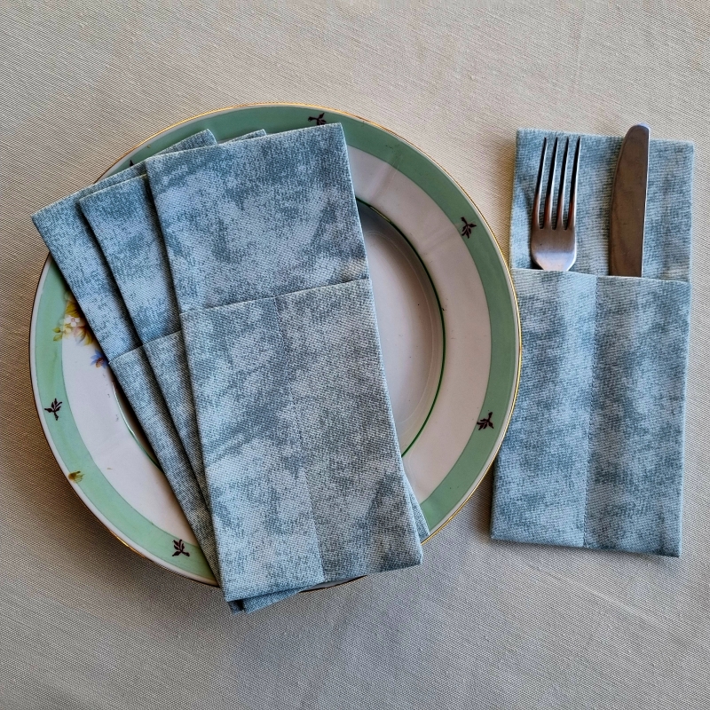 Конверты для сервировки мрамор бирюза 4 шт. Конверты для сервировки мрамор бирюза 4 шт.