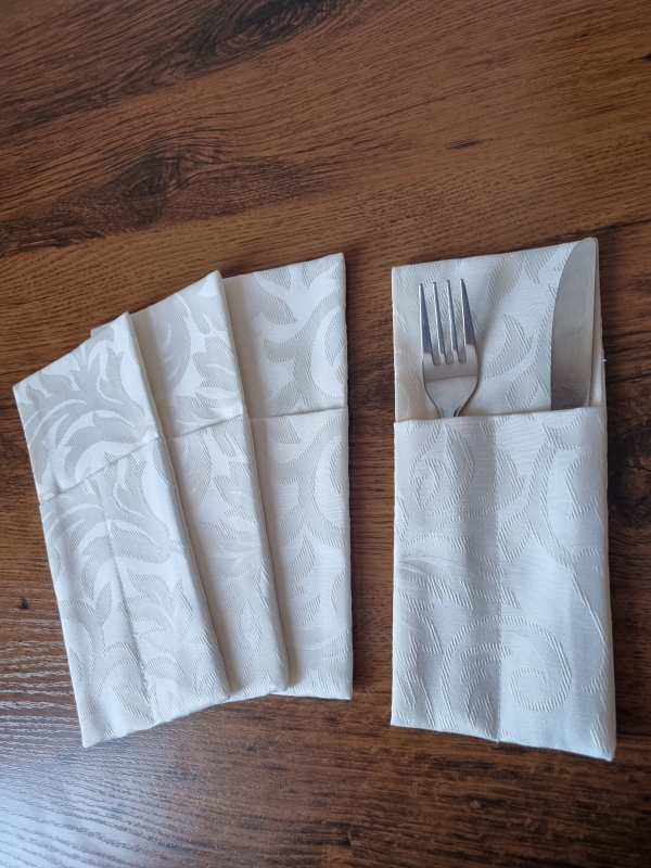 Конверты для сервировки Ричард молочные 4 шт. Конверты для сервировки Ричард молочные 4 шт.