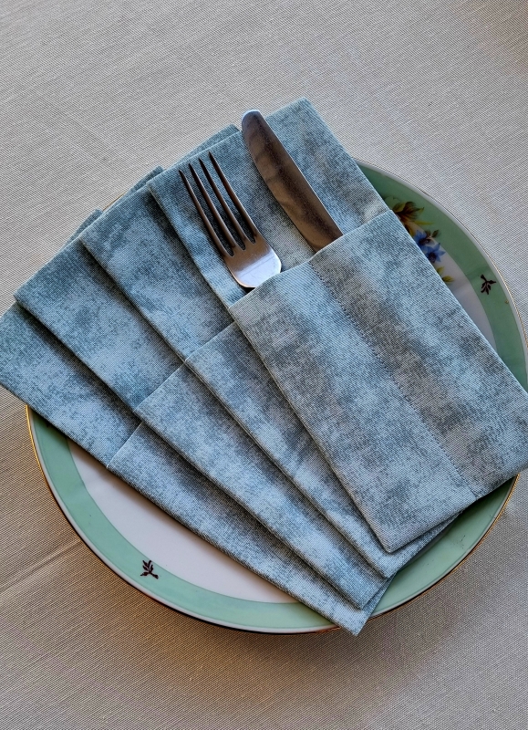 Конверты для сервировки мрамор бирюза 4 шт. Конверты для сервировки мрамор бирюза 4 шт.