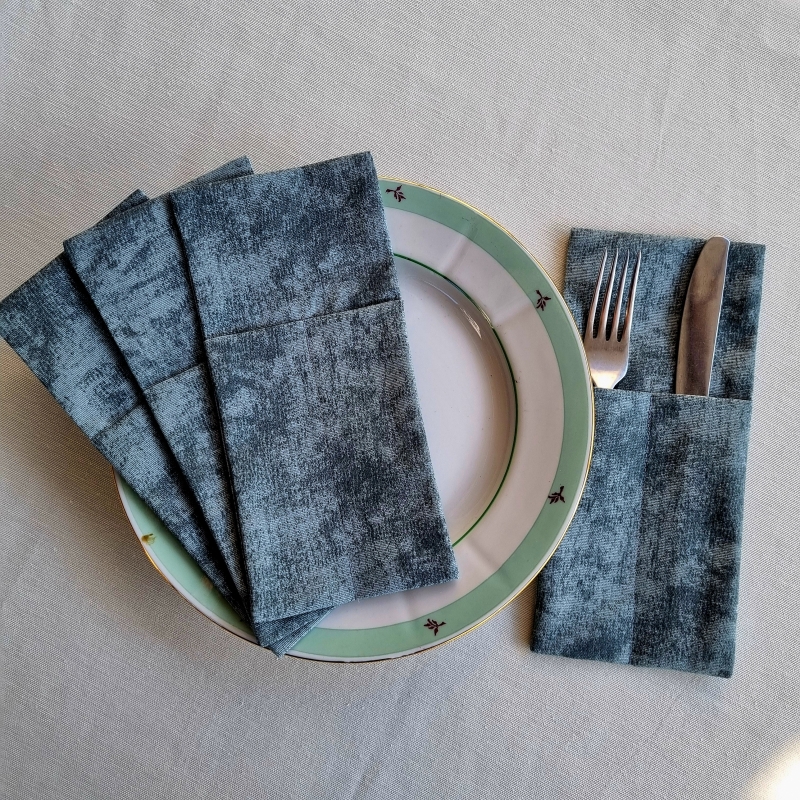 Конверты для сервировки мрамор зел 4 шт.