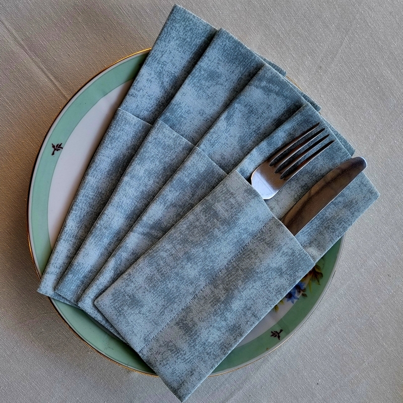 Конверты для сервировки мрамор бирюза 4 шт. Конверты для сервировки мрамор бирюза 4 шт.