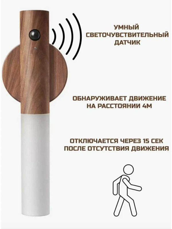 Светильник с датчиком движения беспроводной Светильник с датчиком движения беспроводной