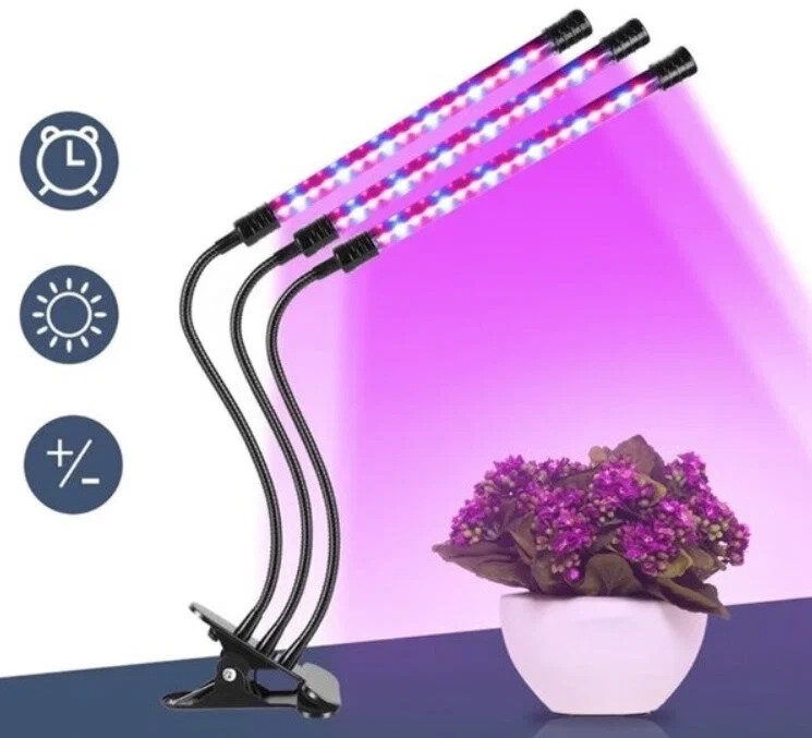 Фитолампа на прищепке, 3 лампы Фитолампа на прищепке, 3 лампы