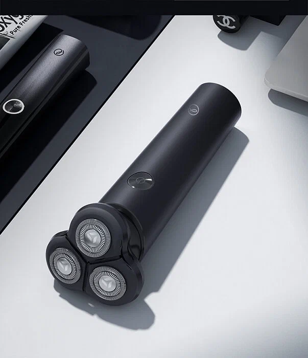 Электробритва мужская Enchen Victor, роторная электрическая бритва для мужчин с плавающими головками для сухого бритья, черная